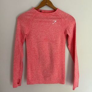 Gymshark VS Long Sleeve Top in Peach Coral